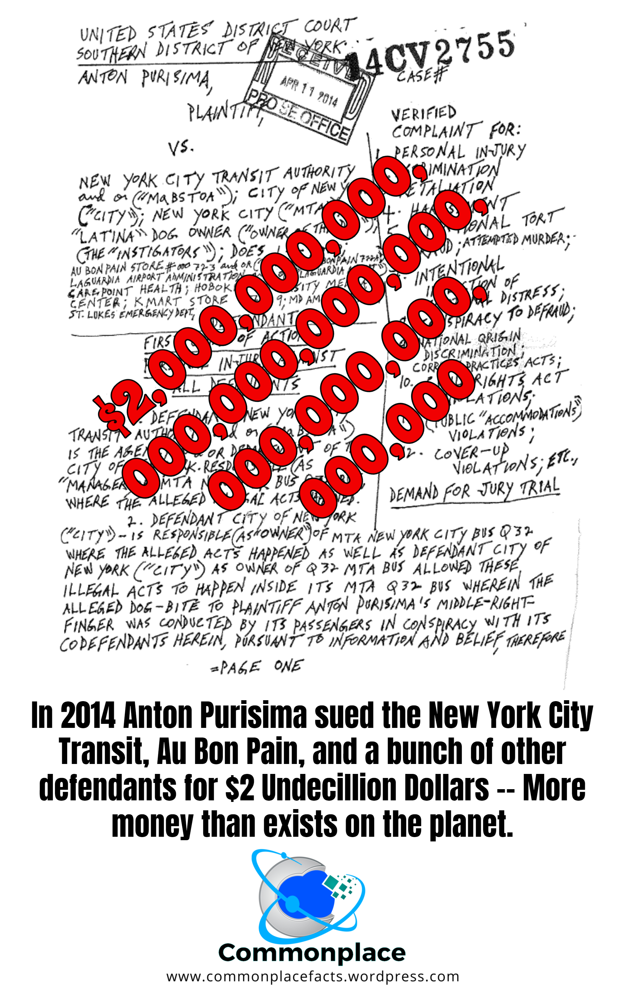 #$2Undecillion #stupidity #stupidlawsuits #litigation