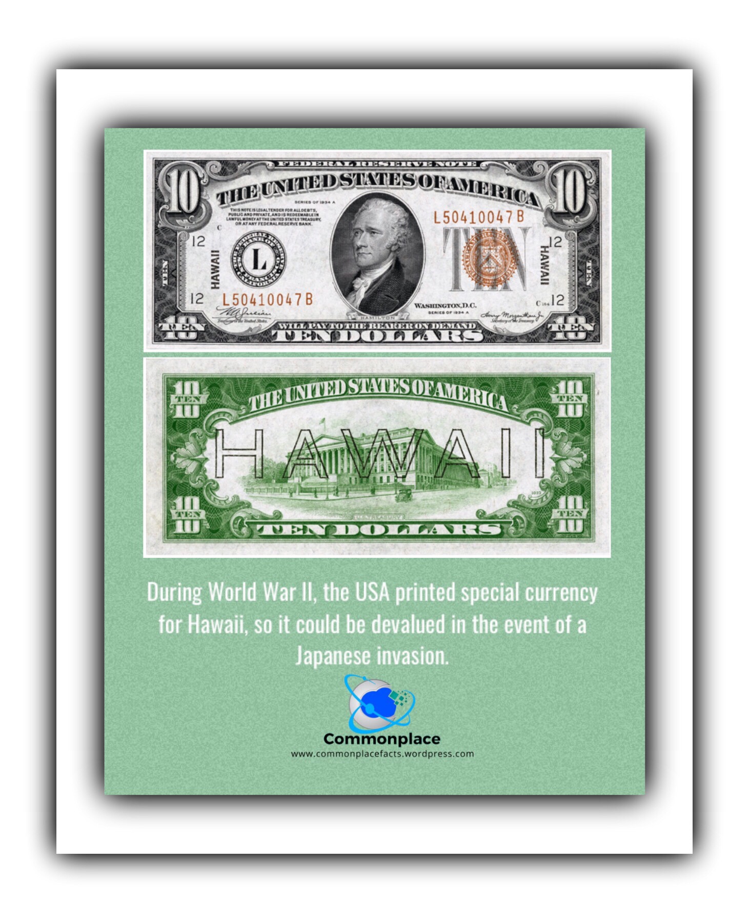 #Hawaii #money #currency #WWII