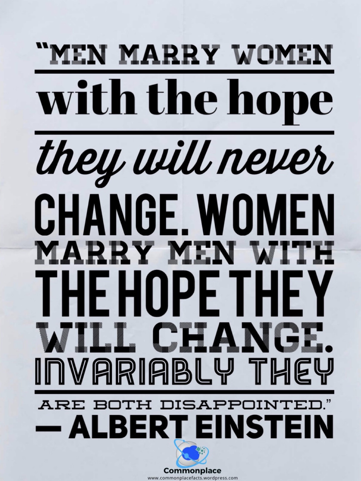 Einstein’s Relationship Change Coefficient 1 #Einstein #Marriage #quotes #change