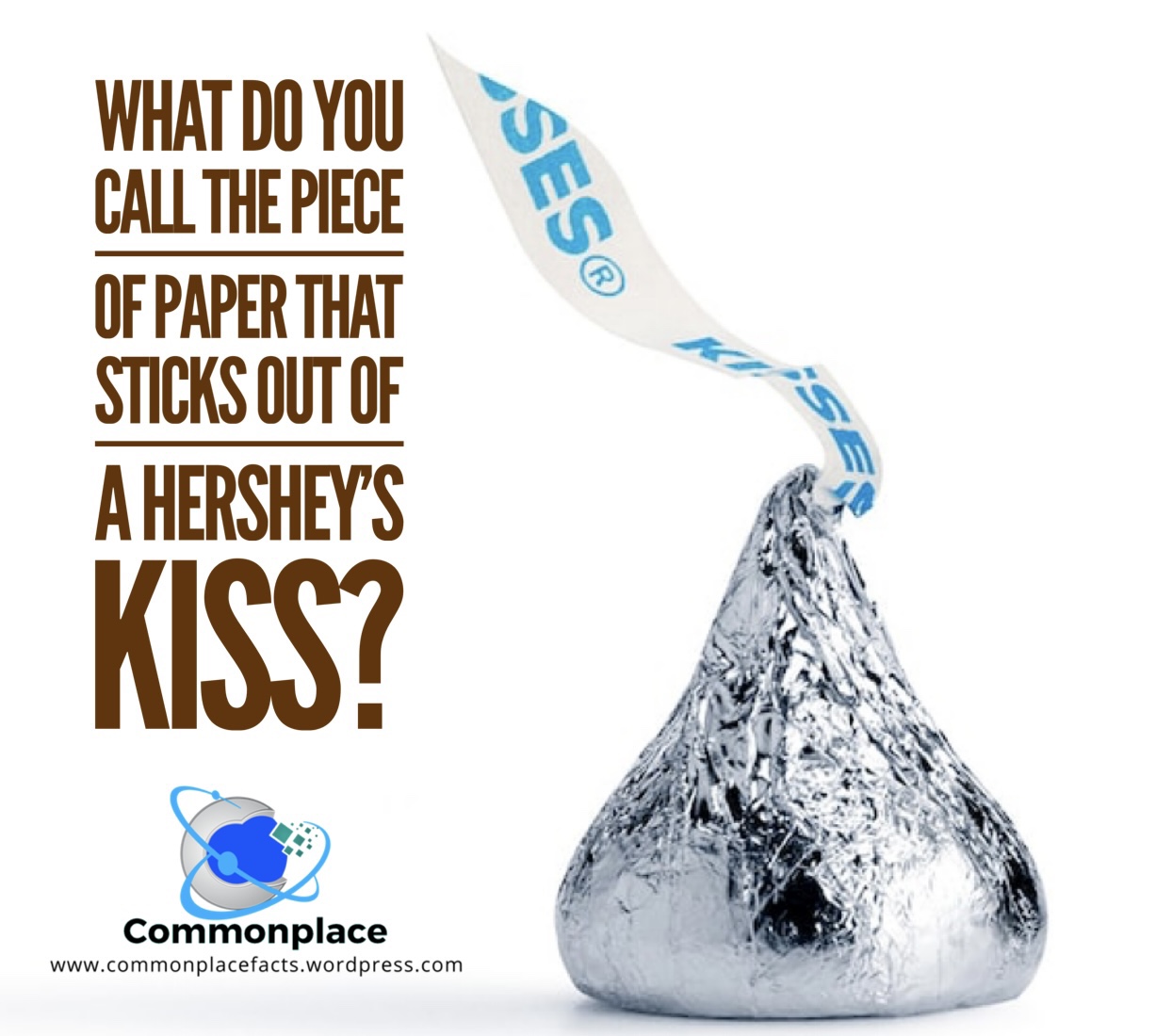 what do you call the piece of paper that sticks out of a hersheys kiss
