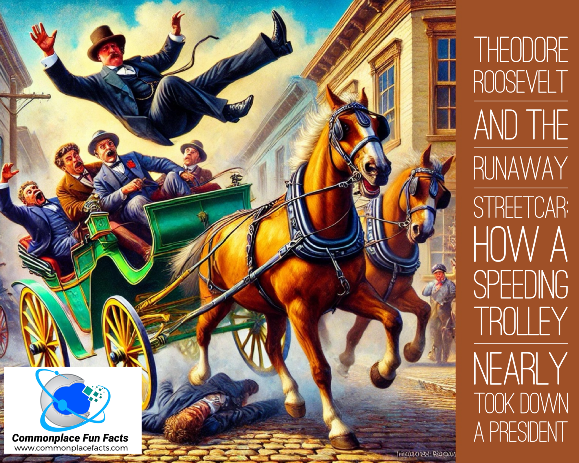 Theodore Roosevelt and the Runaway Streetcar: How a Speeding Trolley Nearly Took Down a President