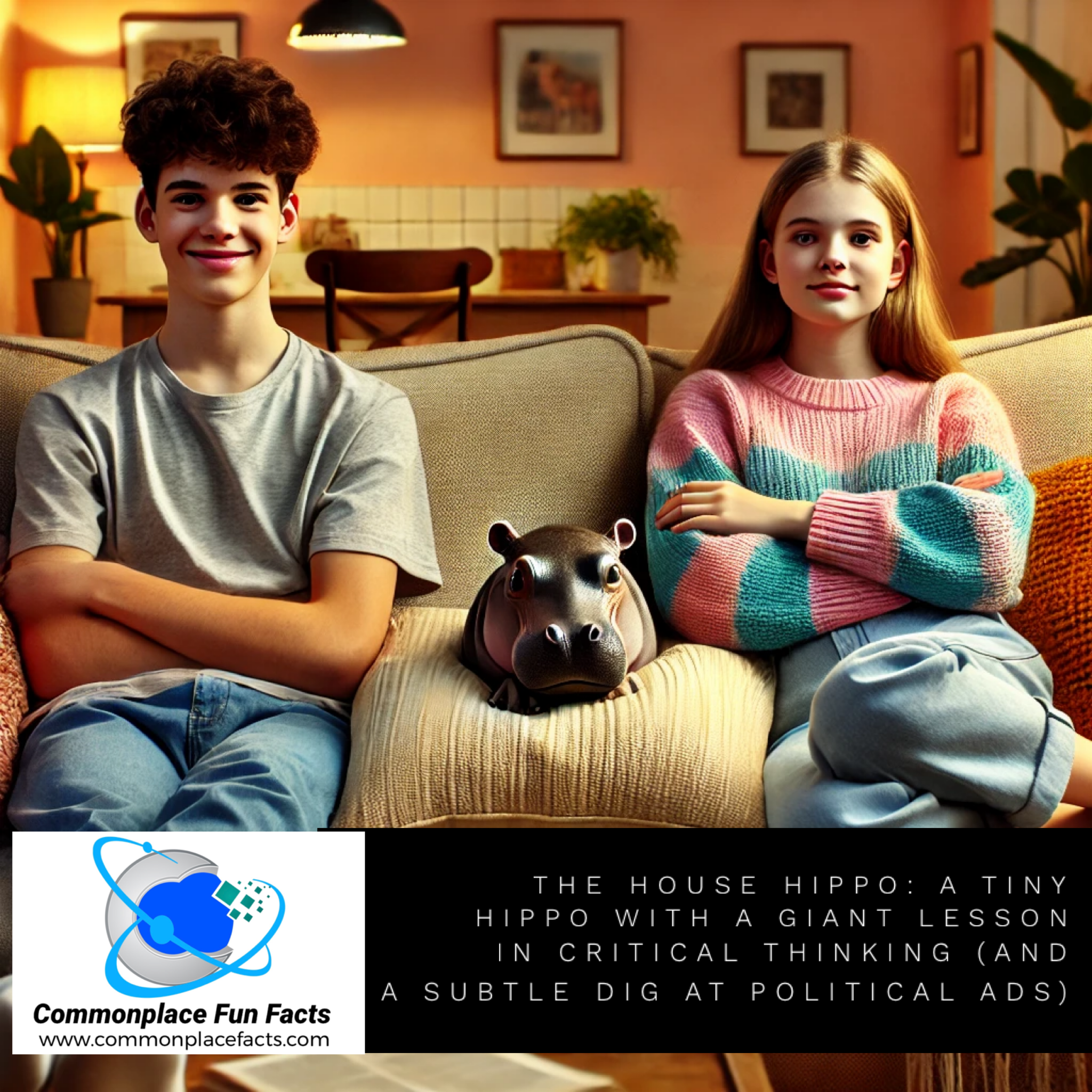 The House Hippo: A Tiny Hippo with a Giant Lesson in Critical Thinking (and a Subtle Dig at Political Ads)