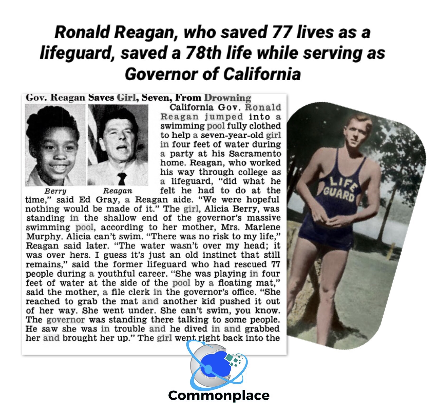 Ronald Reagan: The Lifeguard Who Never Stopped Rescuing