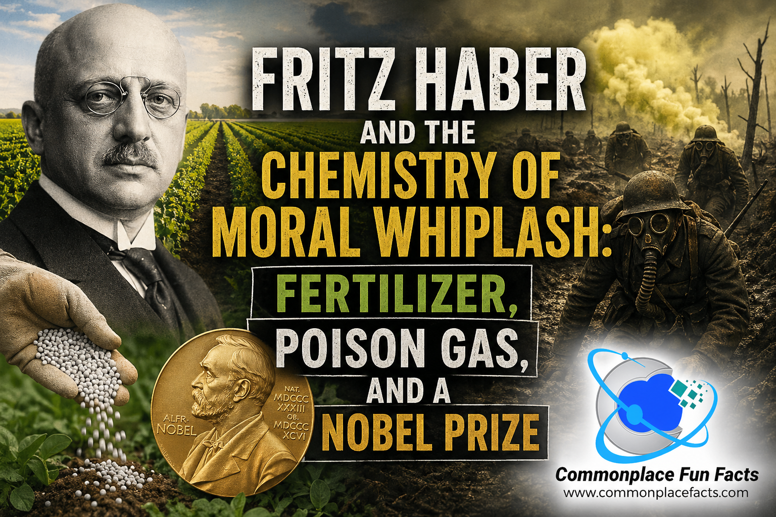 Fritz Haber and the Chemistry of Moral Whiplash: Fertilizer, Poison Gas, and a Nobel Prize