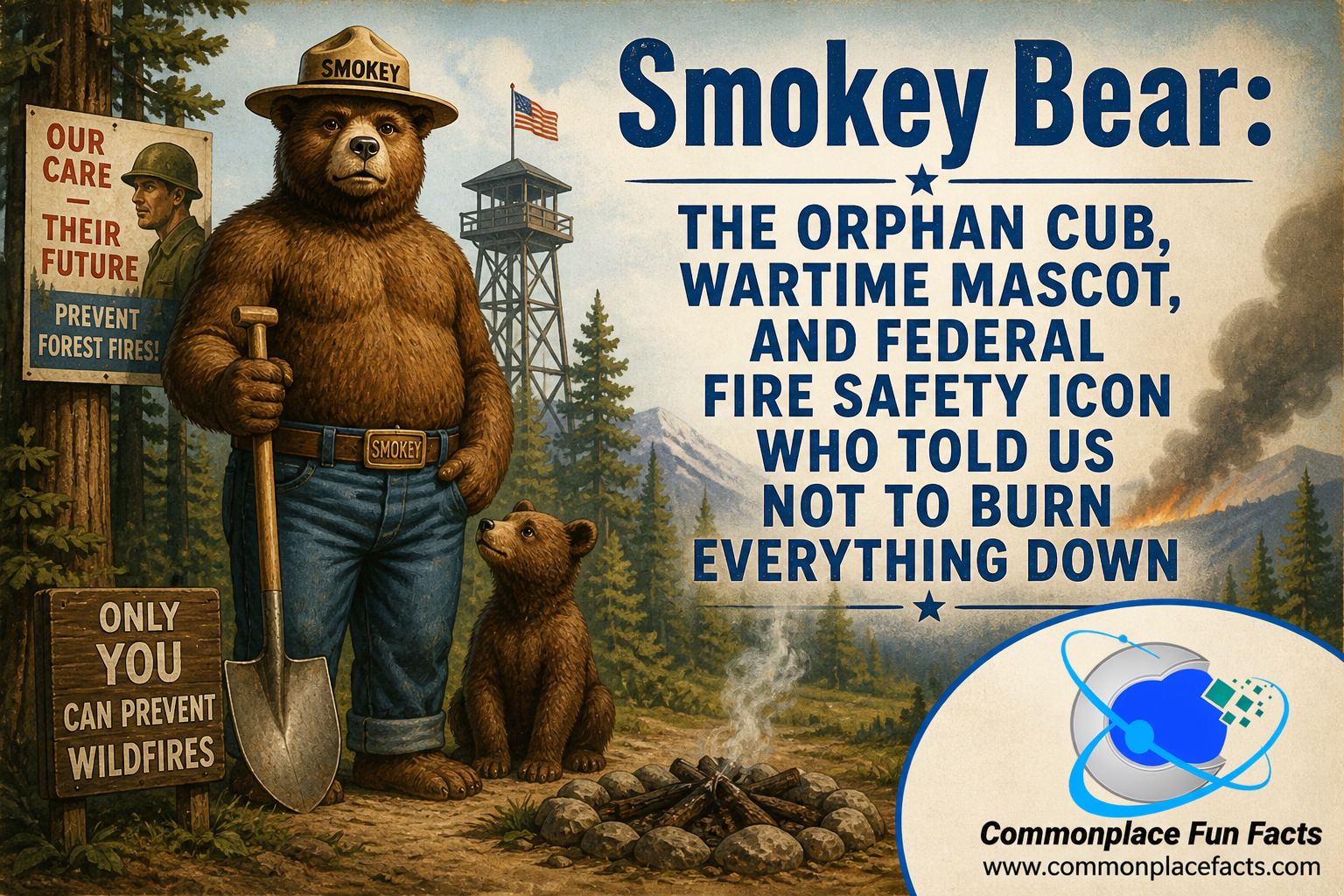 Smokey Bear: The Orphan Cub, Wartime Mascot, and Federal Fire Safety Icon Who Told Us Not to Burn Everything Down