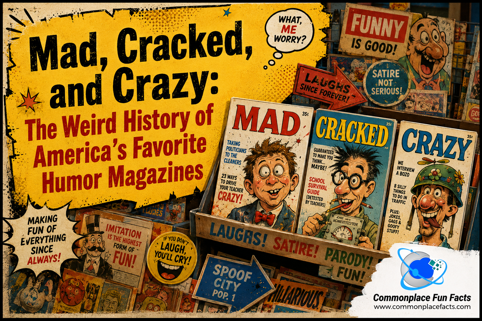 Mad Magazine, Cracked, and Crazy: When America’s Newsstands Were Full of Professional Smart Alecks
