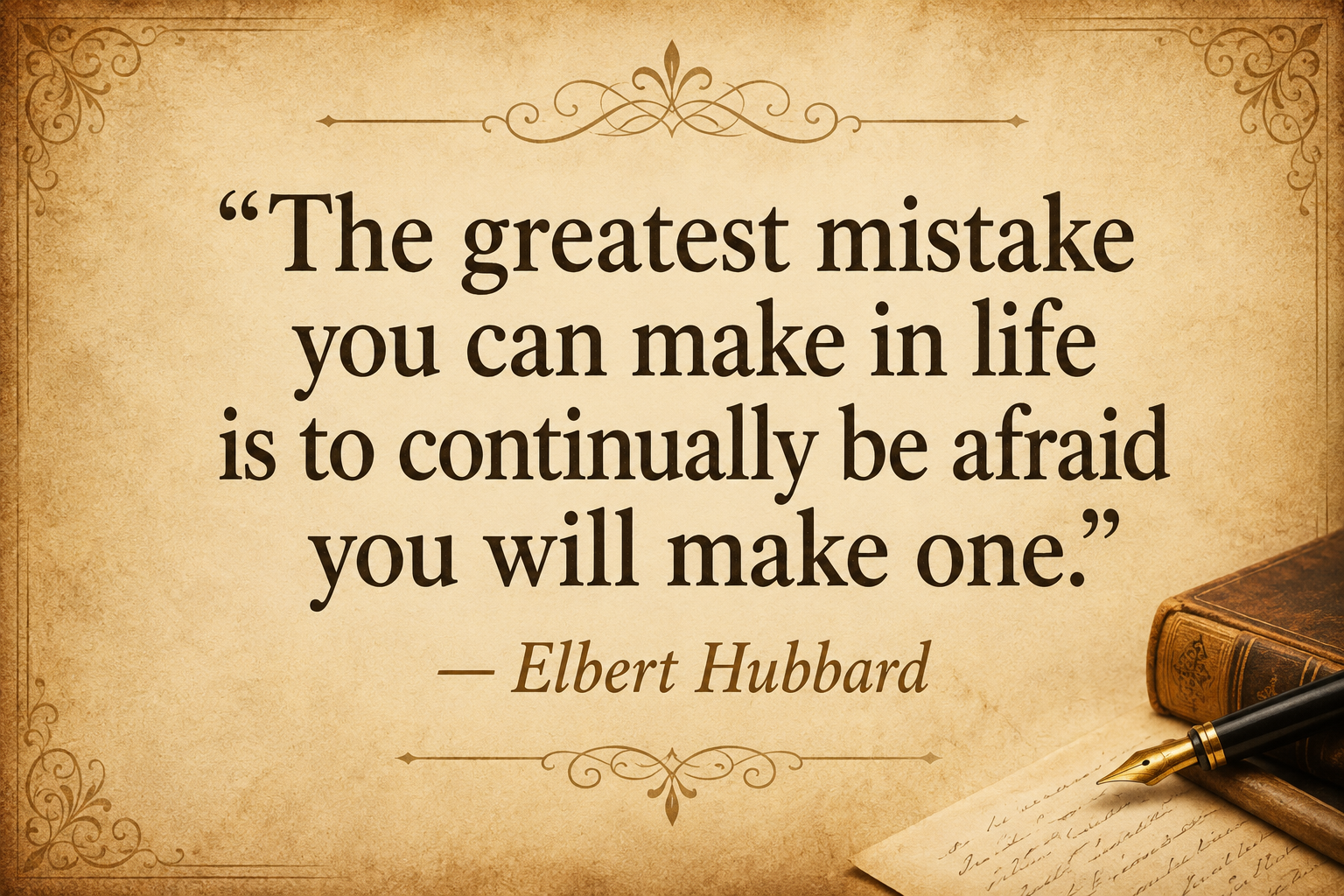 The Fear of Mistakes is the Greatest Mistake