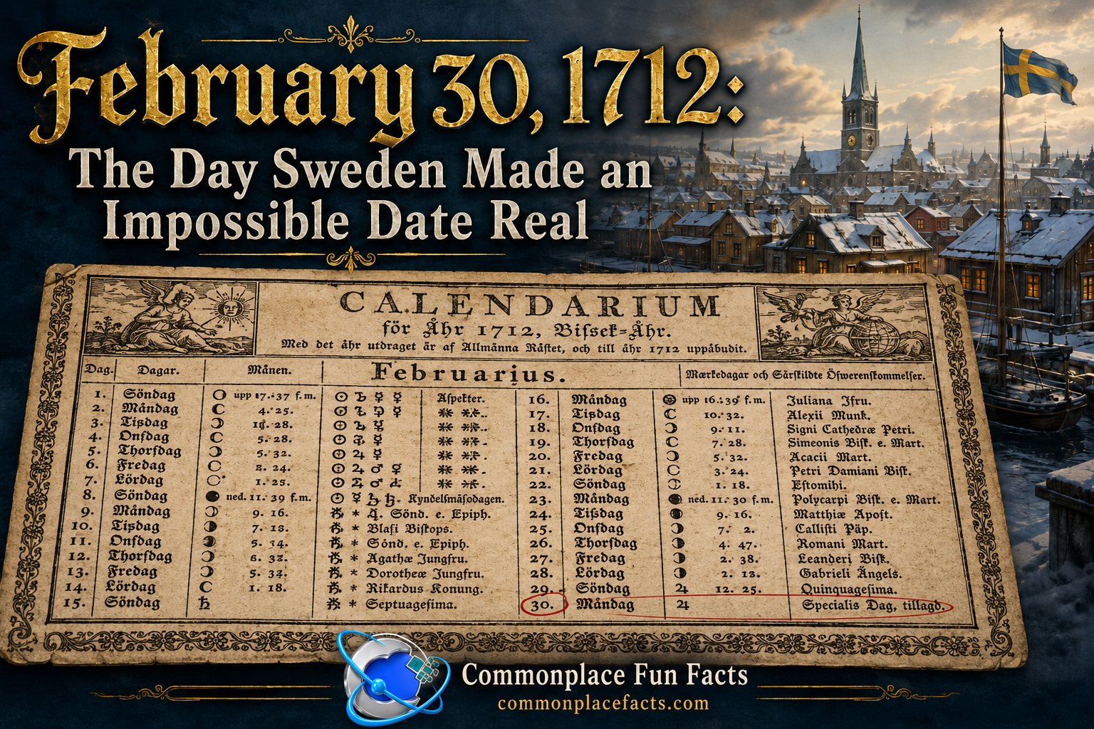February 30, 1712: The Day Sweden Made an Impossible Date Real 11 February 30, 1712: The Day Sweden Made an Impossible Date Real